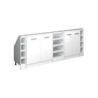 Vicco Set di mobili sottotetto Bianco lucido/bianco Set di 5