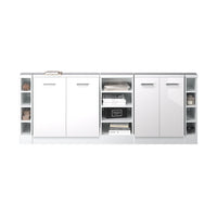 Vicco Mobile cucina sottotetto Bianco lucido/bianco 215 cm Set di 5