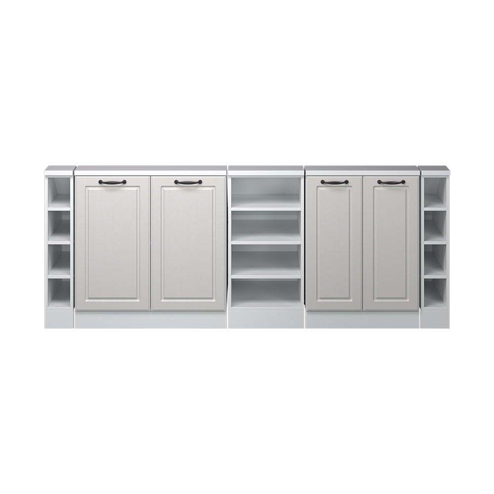 Vicco Mobile cucina sottotetto Casa di campagna bianca/bianco 215 cm Set di 5