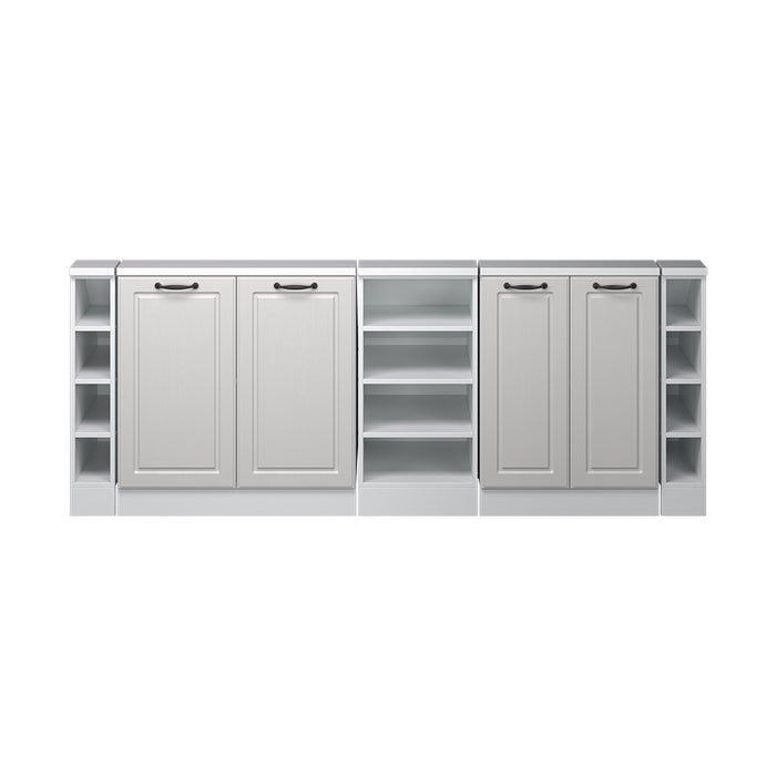 Vicco Mobile cucina sottotetto Casa di campagna bianca/bianco 215 cm Set di 5