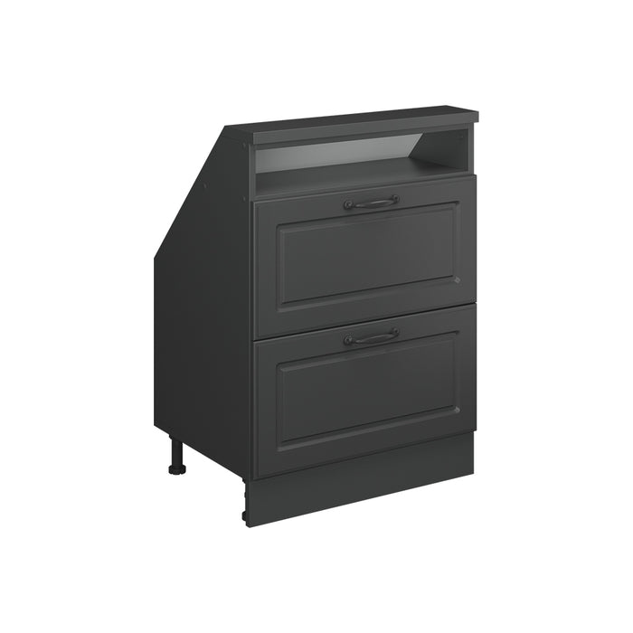 Vicco Mobile cucina sottotetto Casa di campagna antracite/antracite 60 cm con 2 cassetti