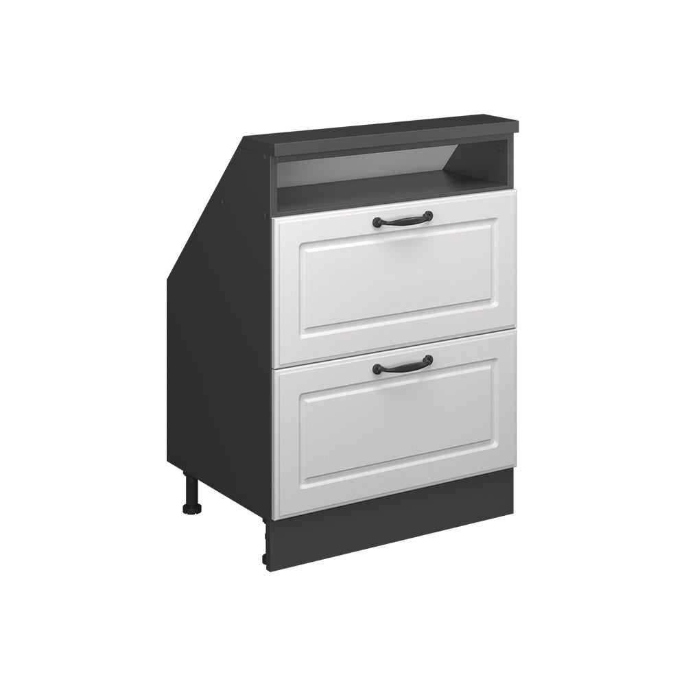 Vicco Mobile sottotetto Bianco casa di campagna/antracite con 2 cassetti