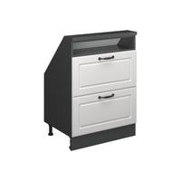 Vicco Mobile sottotetto Bianco casa di campagna/antracite con 2 cassetti