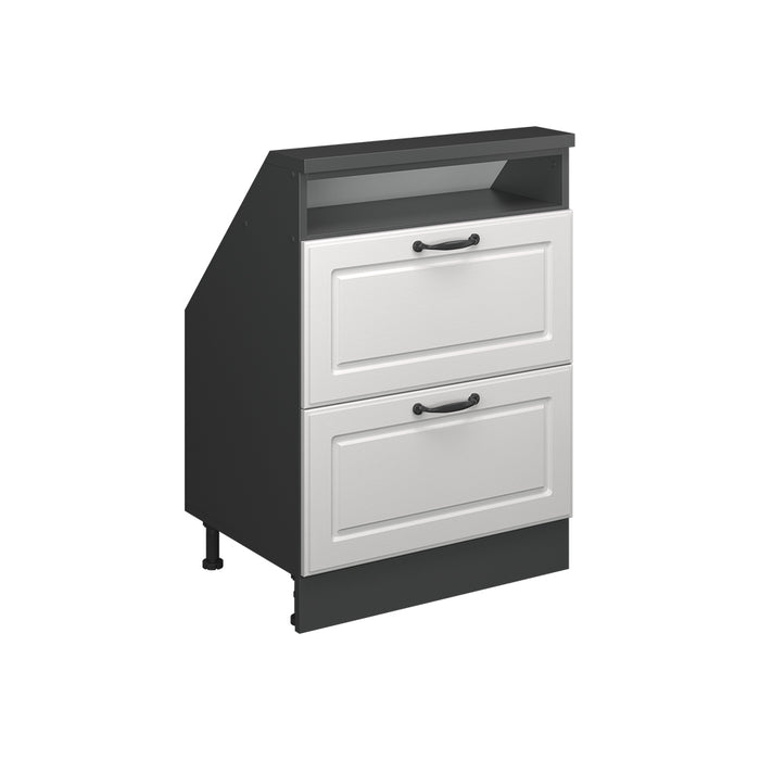 Vicco Mobile sottotetto Bianco casa di campagna/antracite con 2 cassetti