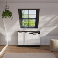 Vicco Mobile sottotetto Bianco casa di campagna/antracite con 2 cassetti