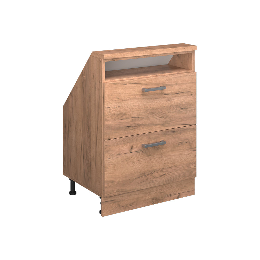 Vicco Mobile cucina sottotetto Quercia dorata 60 cm con 2 cassetti