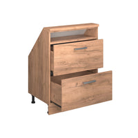 Vicco Mobile cucina sottotetto Quercia dorata 60 cm con 2 cassetti