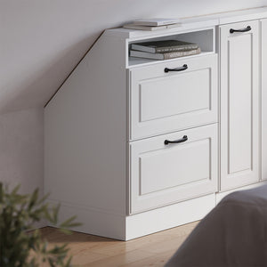 Vicco Mobile sottotetto Casa di campagna bianca/bianco con 2 cassetti