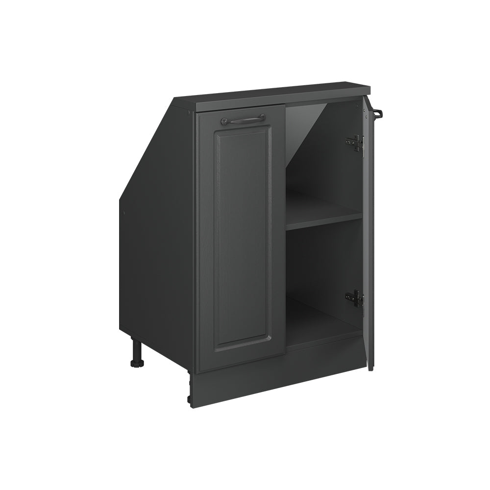 Vicco Mobile cucina sottotetto Casa di campagna antracite/antracite 60 cm con 2 porte