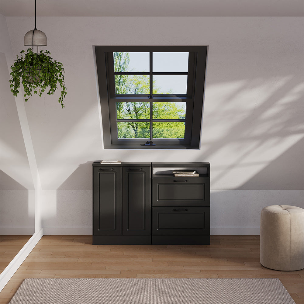 Vicco Mobile sottotetto Casa di campagna antracite/antracite con 2 porte