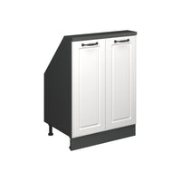 Vicco Mobile cucina sottotetto Bianco casa di campagna/antracite 60 cm con 2 porte