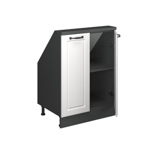 Vicco Mobile cucina sottotetto Bianco casa di campagna/antracite 60 cm con 2 porte
