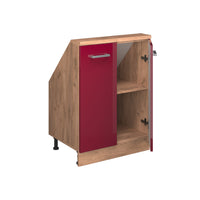 Vicco Mobile sottotetto Rosso lucido/rovere dorato con 2 porte