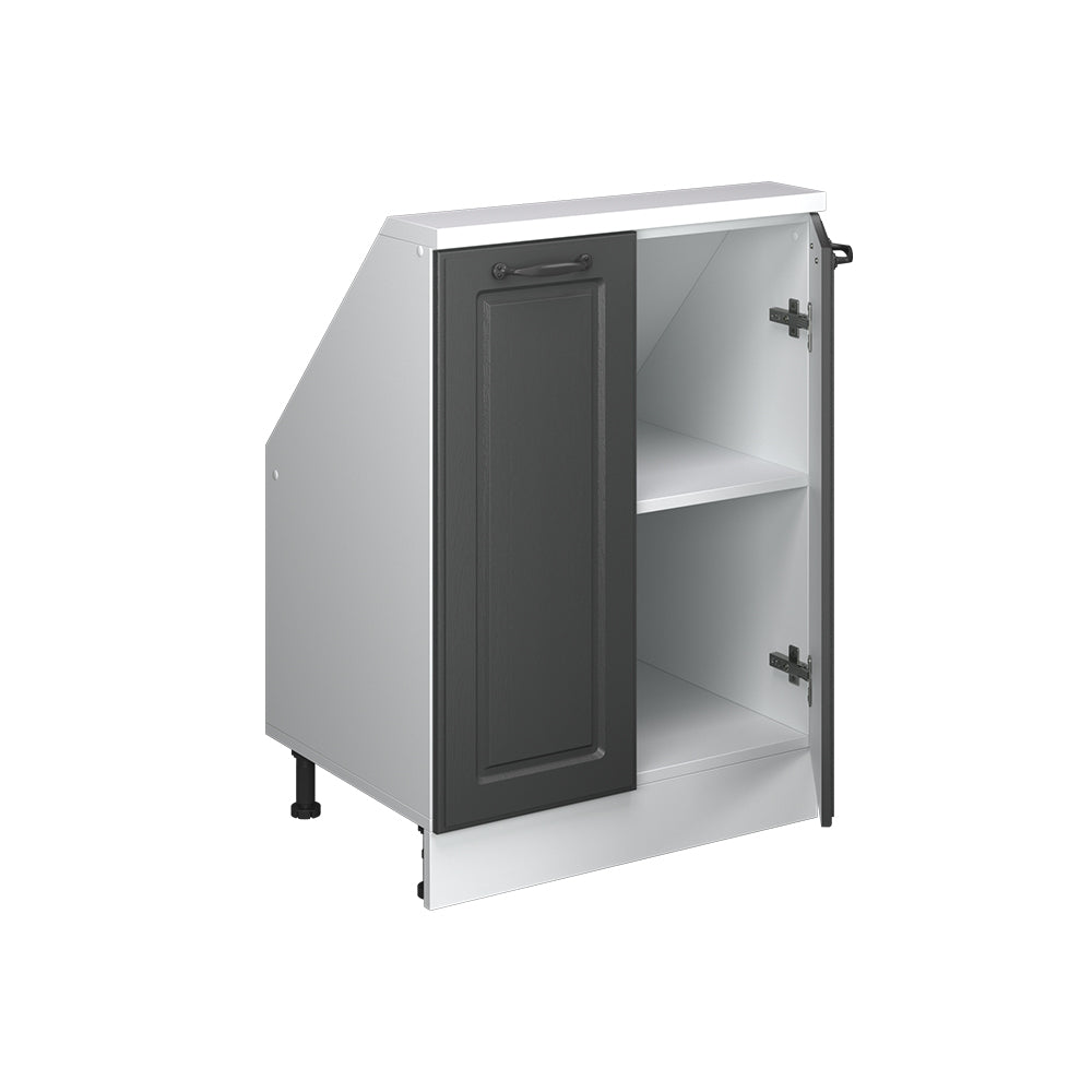 Vicco Mobile cucina sottotetto Antracite casa di campagna/bianco 60 cm con 2 porte