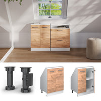 Vicco Mobile cucina sottotetto Quercia dorata/bianco 60 cm con 2 porte