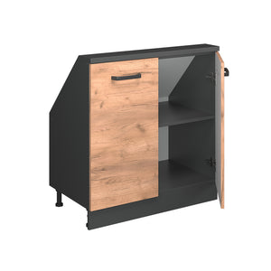 Vicco Mobile sottotetto Quercia dorata/antracite con 2 porte