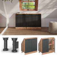 Vicco Mobile sottotetto Antracite Country House/oro Kraft Oak con 2 porte