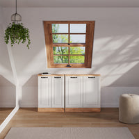 Vicco Mobile sottotetto Casa di campagna bianca/quercia dorata con 2 porte