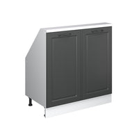 Vicco Mobile cucina sottotetto Antracite casa di campagna/bianco 80 cm con 2 porte