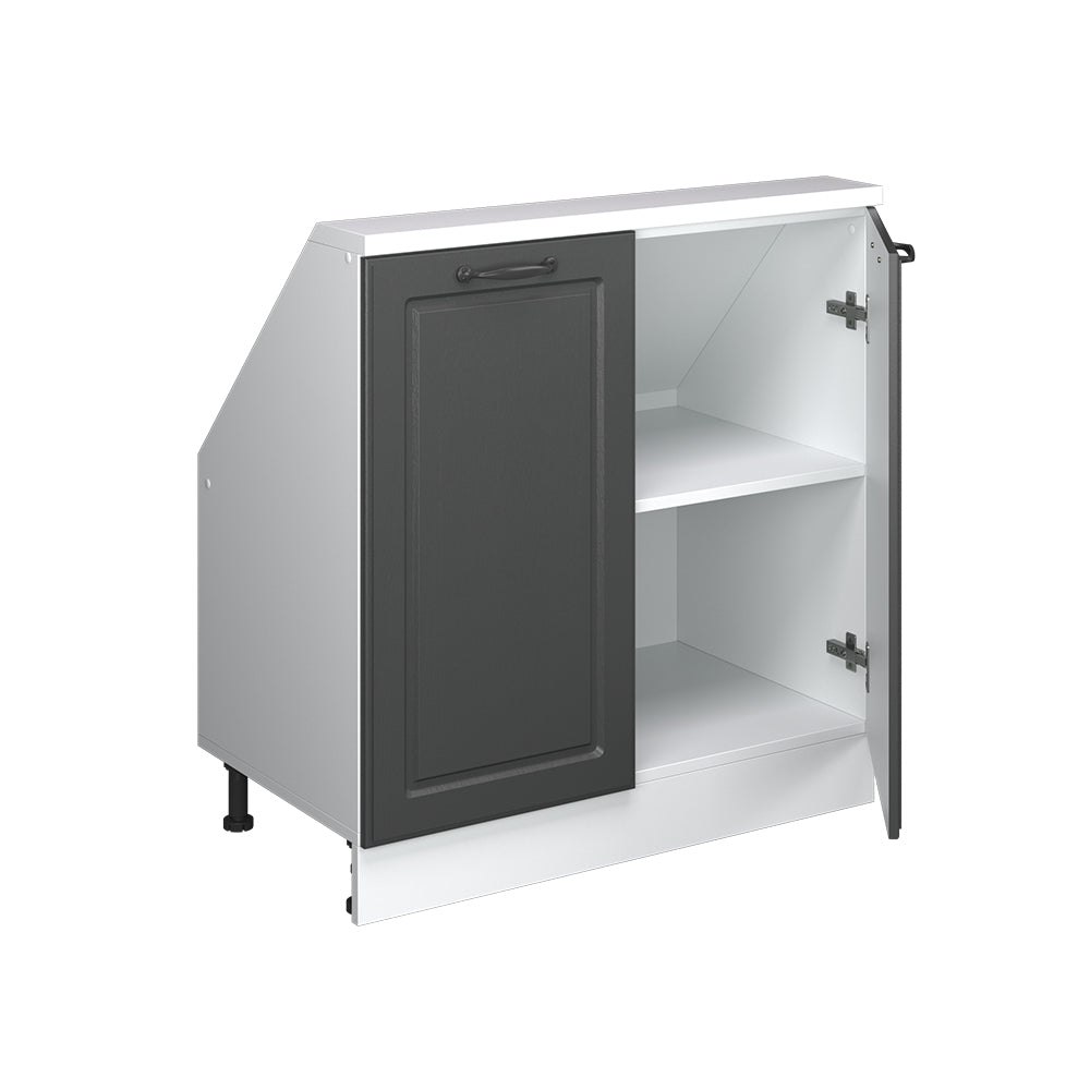 Vicco Mobile cucina sottotetto Antracite casa di campagna/bianco 80 cm con 2 porte