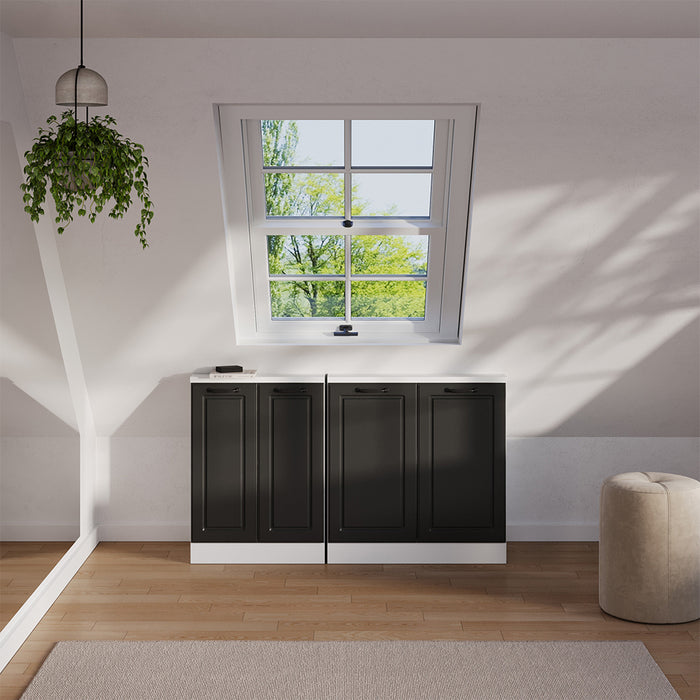 Vicco Mobile sottotetto Antracite casa di campagna/bianco con 2 porte