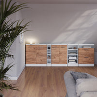 Vicco Mobile cucina sottotetto Quercia dorata/bianco 80 cm con 2 porte