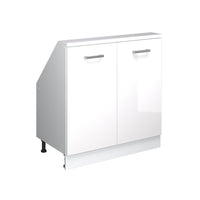 Vicco Mobile sottotetto Bianco lucido/bianco con 2 porte