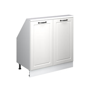 Vicco Mobile cucina sottotetto Casa di campagna bianca/bianco 80 cm con 2 porte