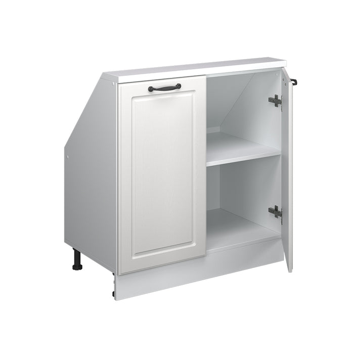Vicco Mobile cucina sottotetto Casa di campagna bianca/bianco 80 cm con 2 porte