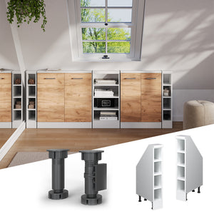 Vicco Mobile sottotetto Bianco 15 x 81.6 cm con 4 scomparti