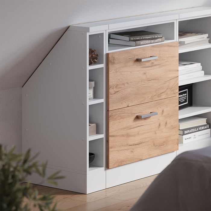 Vicco Mobile cucina sottotetto Bianco 15 cm con 4 scomparti