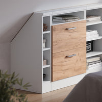 Vicco Mobile sottotetto Bianco 15 x 81.6 cm con 4 scomparti