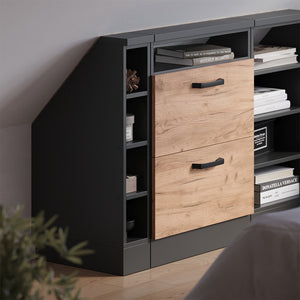 Vicco Mobile sottotetto Antracite 15 x 81.6 cm con 4 scomparti