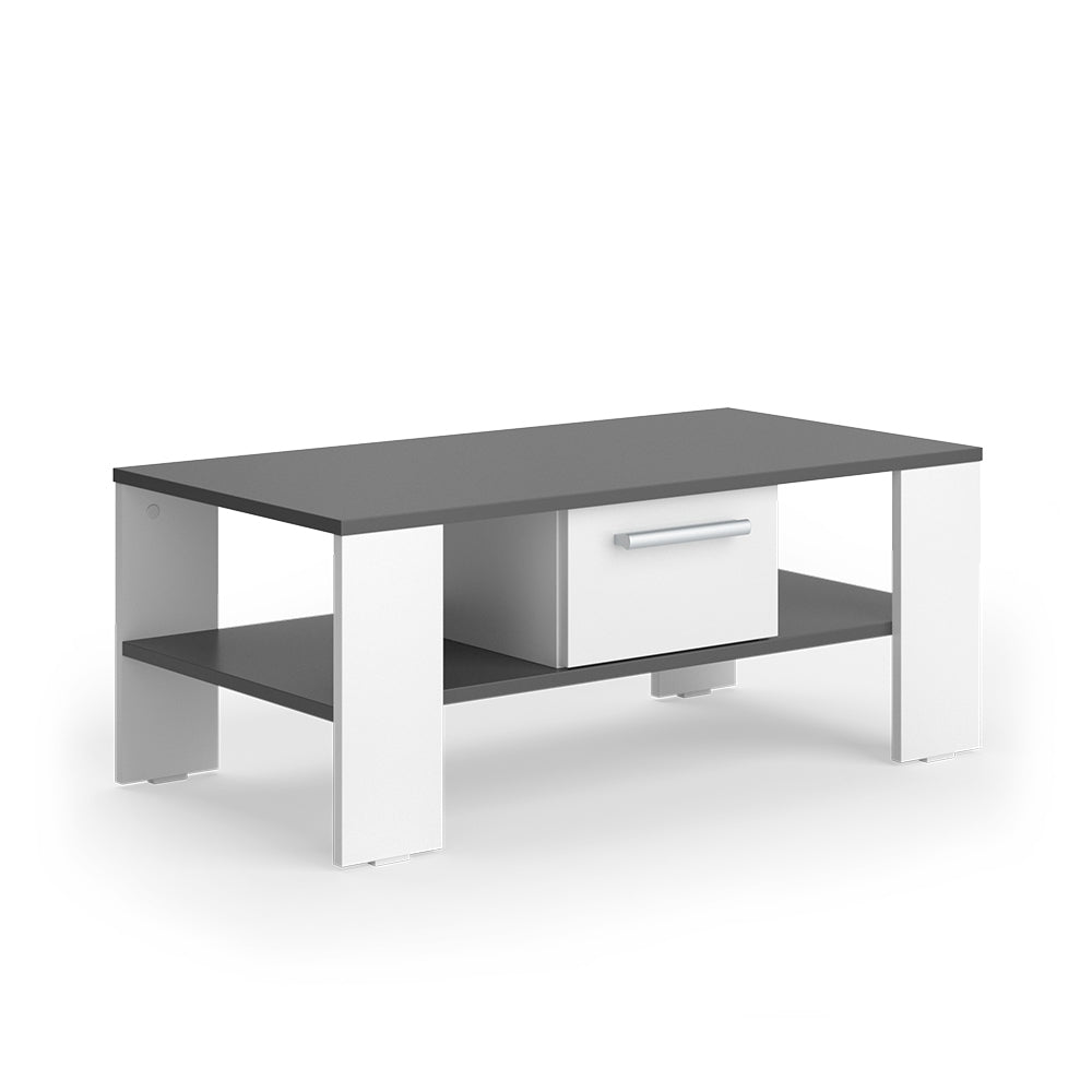 Vicco Tavolino Antracite/bianco 89.8 x 46.4 cm con cassetto