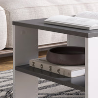 Vicco Tavolino Antracite/bianco 89.8 x 46.4 cm con cassetto