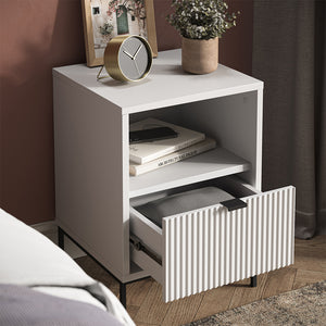 Vicco Comodino Bianco Set di 2