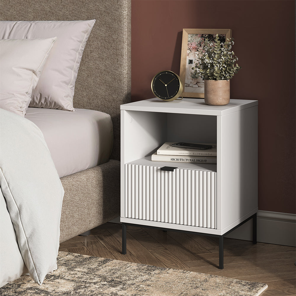 Vicco Comodino Bianco Set di 2