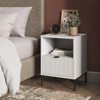 Vicco Comodino Bianco Set di 2