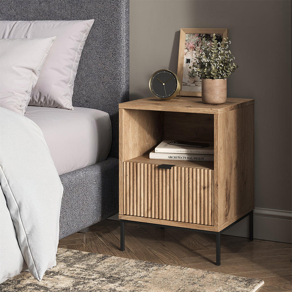 Vicco Comodino Quercia vichinga 40 x 55 cm con 1 cassetto