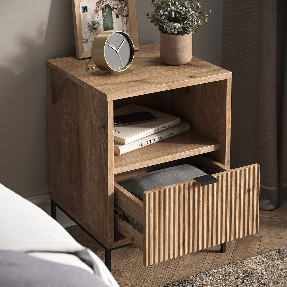 Vicco Comodino Quercia vichinga 40 x 55 cm con 1 cassetto