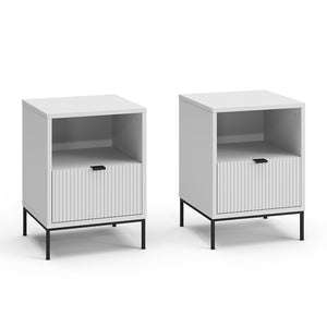 Vicco Comodino Bianco Set di 2