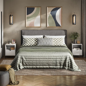 Vicco Comodino Bianco Set di 2