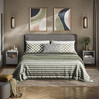 Vicco Comodino Grigio Set di 2