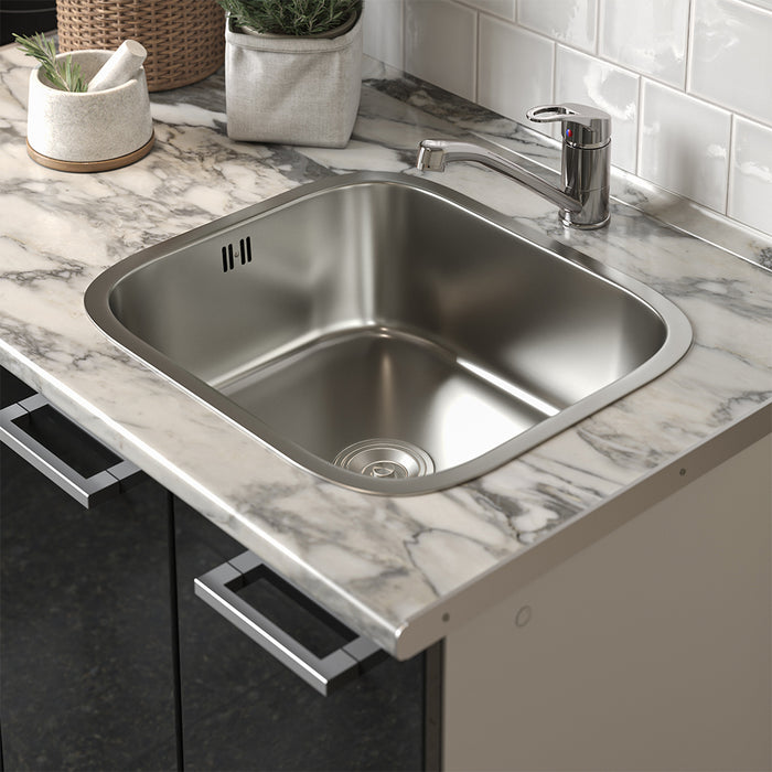 Vicco Cucina completa Nero lucido/bianco 160 cm con base forno e lavello con PT