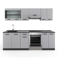 Vicco Mobile da cucina Grigio/antracite 240 cm , PL Antracite