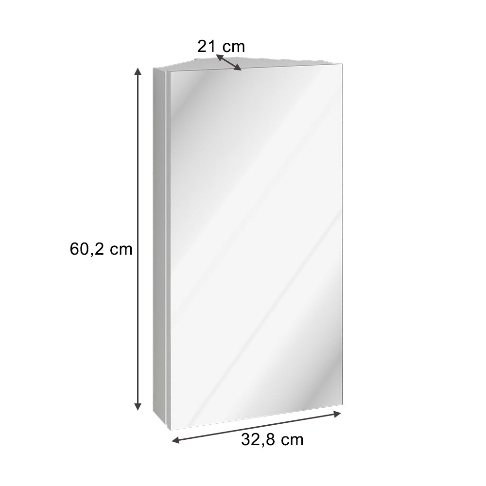 Vicco Mobile a specchio per il bagno Bianco 32.8 x 60.2 cm