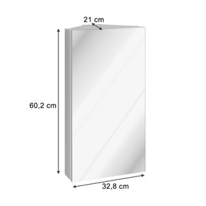 Vicco Mobile a specchio per il bagno Bianco 32.8 x 60.2 cm