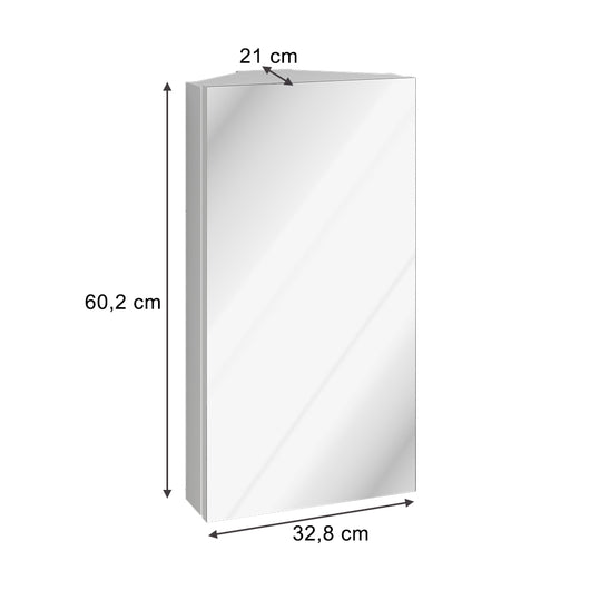 Vicco Mobile a specchio per il bagno Bianco 32.8 x 60.2 cm