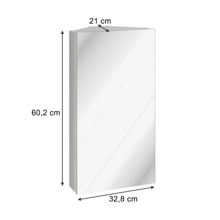 Vicco Mobile a specchio per il bagno Bianco 32.8 x 60.2 cm