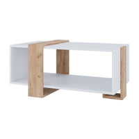 Vicco Tavolino Rovere bianco/dorato 91.5 x 52 cm